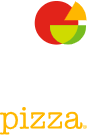 Logotipo fijo amarillo y blanco de Peter Piper Pizza