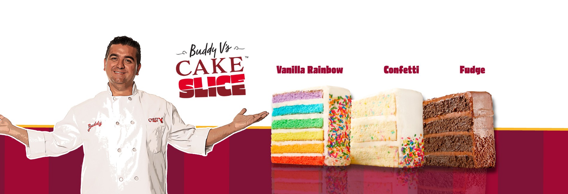 Buddy V’s Cake Slice Peter Piper Pizza