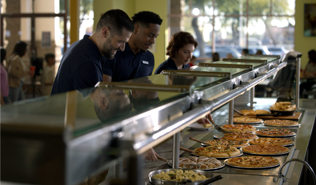 Buffet lunch is great for teams