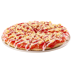 Postre crujiente de fresa